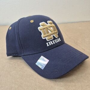 Vintage Notre Dame Irish Hat Top Of The World One Fit Navy Blue‎ NCAA